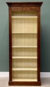 OFFERED WITH LOT 36 - ANTIQUE REPRODUCTION WALNUT EFFECT & PAINTED BOOKCASE - having a stepped