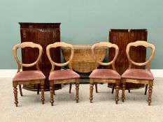ANTIQUE & LATER FURNITURE GROUP (7) - to include two 19th Century mahogany bow front hanging