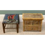 OFFERED WITH LOT 13 - VINTAGE OCCASIONAL FURNITURE (2) - to include a bamboo desktop chest of