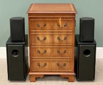 TECHNICS/MARANTZ HIFI SEPARATES SYSTEM - in a reproduction yew wood cabinet with four Mission