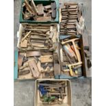 ANTIQUE & LATER WOODWORKING TOOLS, including a large quantity of moulding and other woodworking