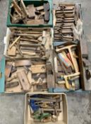 ANTIQUE & LATER WOODWORKING TOOLS, including a large quantity of moulding and other woodworking