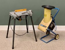 WORKSHOP / GARDEN ELECTRICALS x 2, to include an ELU circular saw and table, 84cms H, 71cms W, 58cms
