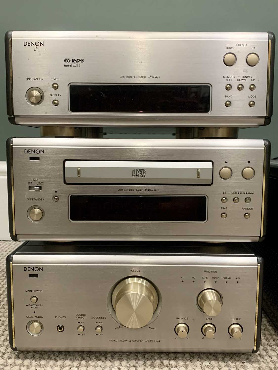 HI-FI EQUIPMENT including Denon hi-fi separates AM-FM tuner TU-6.5, CD player DCD-6.5, amplifier - Image 2 of 4