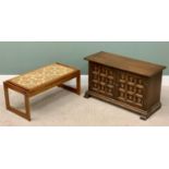 YOUNGER - TOLEDO SMALL SIDEBOARD & A MID-CENTURY TILED TOP COFFEE TABLE, 60cms H, 103cms W, 44cms