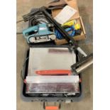 ELECTRIC WORKSHOP & HAND TOOLS ETC, including a cased Rubi ND-180-BL table top saw/tile cutter,