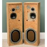 HI-FI EQUIPMENT - TWO HOMEMADE SPEAKERS, 91cms H, 30.5cms W, 19cms D, 'No-Compromise Loudspeaker'
