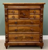 GOOD QUALITY VICTORIAN MAHOGANY CHEST OF DRAWERS / PROBABLY SCOTTISH, presented in restored