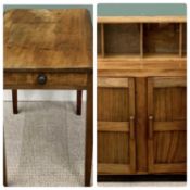 ANTIQUE & VINTAGE FURNITURE GROUP x 3, to include a mahogany two-door cabinet, the panelled doors