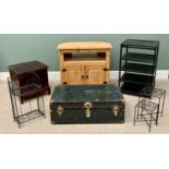 MIXED OCCASIONAL FURNITURE PARCEL x 5, to include modern pine entertainment cabinet, 78cms H,