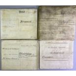 18TH & 19TH CENTURY INDENTURES ON VELUM (4) - dated 1797, 1837, 1840 and 1842