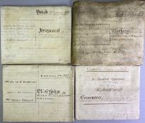 18TH & 19TH CENTURY INDENTURES ON VELUM (4) - dated 1797, 1837, 1840 and 1842