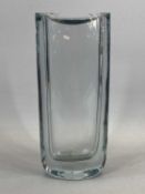 STROMBERGSHYTTAN SWEDEN 1960s DESIGNER GLASS VASE - 25.5cms tall, signed and numbered to the base '