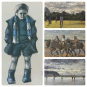 ROBERT DUDLEY BAILEY RCA (Born 1931) prints (4) - various scenes and similarly framed, 12 x 17cms (