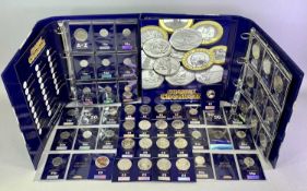 CHANGE CHECKER COINS COLLECTION - 103 coins total to include two ring binders containing the A to