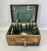 LADY'S LEATHER TRAVEL/VANITY CASE & CONTENTS by Alexander Clark Manufacturing Co, contents include