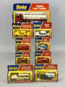DINKY DIECAST CARS, BOXED - 950 Foden Fuel Tanker, 122 Volvo 265 DL Estate, 277 Police Land Rover,