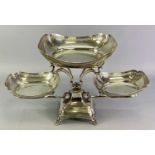 GEORGE V SILVER TABLE CENTRE PIECE - Sheffield 1919, Maker Atkin Brothers, four footed rectangular
