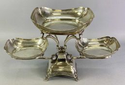 GEORGE V SILVER TABLE CENTRE PIECE - Sheffield 1919, Maker Atkin Brothers, four footed rectangular