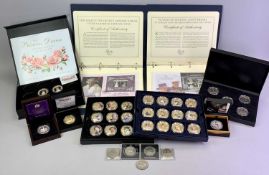 WESTMINSTER & OTHER ROYALTY COMMEMORATIVE COIN & FIRST DAY COVER COLLECTION - to include two folders