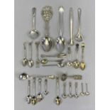 DUTCH & OTHER CONTINENTAL SILVER & SILVER PLATED SPOONS - 14 and 12 respectively, to include a large