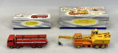 DINKY SUPERTOYS - 972 20-Ton Lorry Mounted Crane "Coles" in original box, and Leyland Octopus Tanker