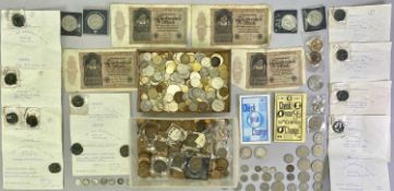ROMAN BRITAIN, VICTORIA & LATER BRITISH, CONTINENTAL COINS & BANKNOTE COLLECTION - lot includes 12 x