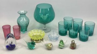 ART, MID-CENTURY TYPE & OTHER GLASSWARE - a small parcel