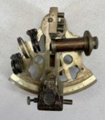 NAUTICAL SEXTANT by Kelvin and Hughes London 1917, in a wooden case, 10 x 15cms sq the box overall