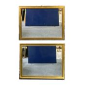 MIRRORS (2) - both gilt framed bevelled edge glass, 107 x 132cms and 89 x 113cms