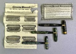 CONWAY STEWART LEVERFILL FOUNTAIN PENS (3) - various marble effect designs to include an Executive