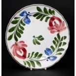 LLANELLY POTTERY PERSIAN ROSE PLATE, 24cms diam Provenance: private collection Carmarthenshire