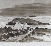‡ SIR KYFFIN WILLIAMS RA limited edition (105/350) print - 'Moelfre', signed with initials, 54 x