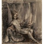 NATHANIEL DAVIES watercolour on paper - life-study nude, 30 x 27cms Provenance: directly from the