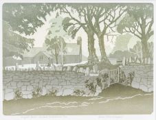 ‡ BERNARD GREEN limited edition (15/25) print - entitled 'St Hywel's Church, Llanhowel,