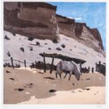 ‡ SIR KYFFIN WILLIAMS RA limited edition (82/150) print - Patagonia landscape with horse,