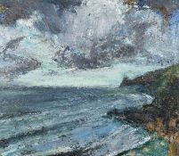 ‡ DANIEL BACKHOUSE oil on canvas - entitled verso, 'Morning, Abermawr' dated 1994, signed verso,