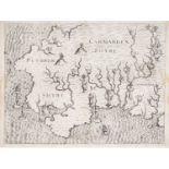 WILLIAM HOLE ANTIQUARIAN MAP OF PEMBROKESHIRE & CARMARTHENSHIRE rare early map of Pembrokeshire