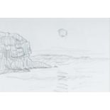 ‡ SIR KYFFIN WILLIAMS RA pencil - coastal sunset, 23 x 33cms Provenance: Collection of the Late
