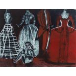 ‡ SHANI RHYS JAMES MBE limited edition (1/50) aquatint - entitled, 'The Hand Mirror' signed &