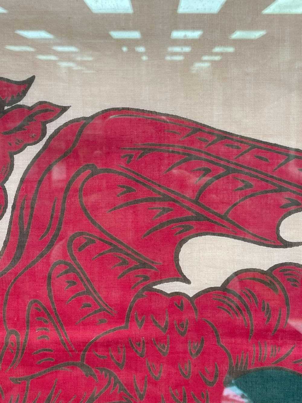 EARLY 20TH CENTURY WELSH FLAG (Y DDRAIG GOCH) with stitched edging and printed British made, 43 x - Image 11 of 21