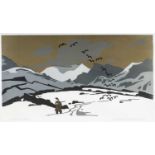 ‡ SIR KYFFIN WILLIAMS RA lithograph, artist proof - 'Pontllyfni in the Snow', signed fully in