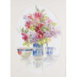 ‡ ANDREW DOUGLAS FORBES watercolour - still-life, signed, 50 x 34cms Provenance: private