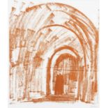 ‡ JOHN PIPER lithograph - entitled verso, 'Malmesbury, Wiltshire, The South Porch' dated 1964,