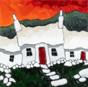 ‡ PETER MORGAN acrylic on canvas - entitled verso 'Bwthyn Bach' on Fountain Fine Art label, signed