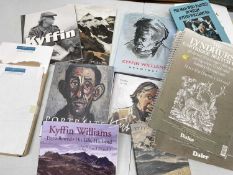 ‡ SIR KYFFIN WILLIAMS RA group of items including books (some signed by the artist) and two sketch