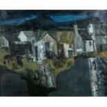 ‡ GWILYM PRICHARD oil on canvas - entitled verso, 'Welsh Farm, Winter 1982', signed, 61 x 76cms