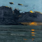 ‡ SIR KYFFIN WILLIAMS RA oil on canvas - entitled verso 'Sunset, Dinas Dinlle, No.2' on Thackeray