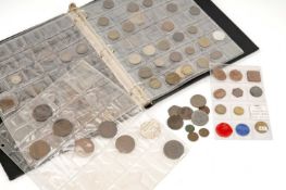 AN EXPANSIVE COLLECTION OF WELSH TOKEN COINS contained within folder and two packets, some