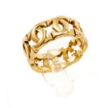 CARTIER 18CT GOLD 'EMBLEM' RING, marked 'Cartier' and '750', serial number 743723, ring size N, 8.